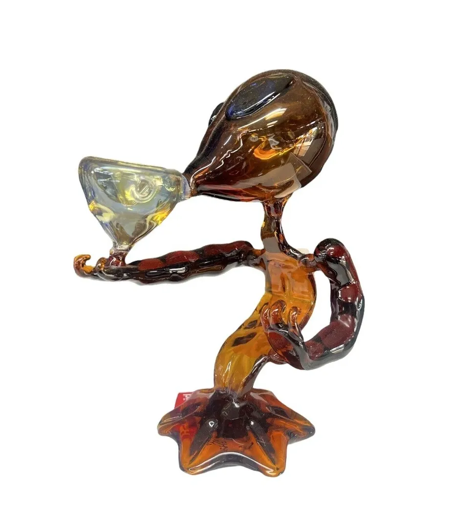 Alien BROWN Glass Bong Hookahs Glass Pipe glass Glassware Water Pipes Smoking