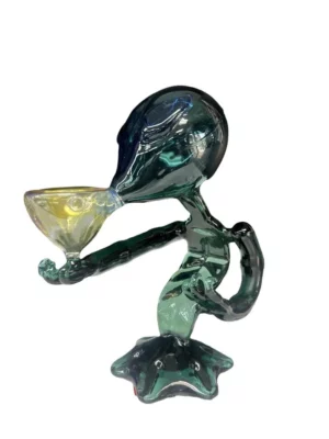 Alien Green Glass Bong Hookahs Glass Pipe glass Glassware Water Pipes Smoking