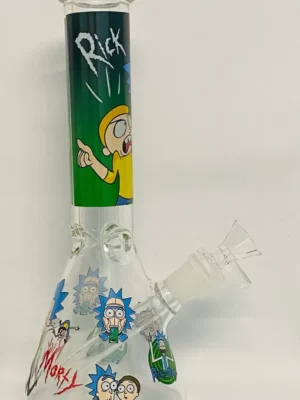 Rick and Morty 10.5″ Glass Bong – Green