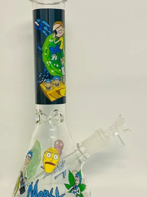 Rick and Morty 13.5″ Glass Bong – DARK BLUE