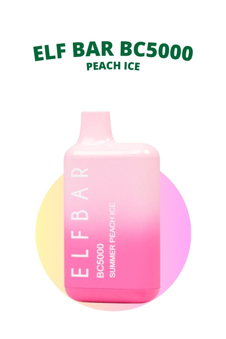 Buy Elf Bar Bc5000 Disposable Vape Device Peach Ice Flavor From Our Online Shop Fly High Smoke Shop