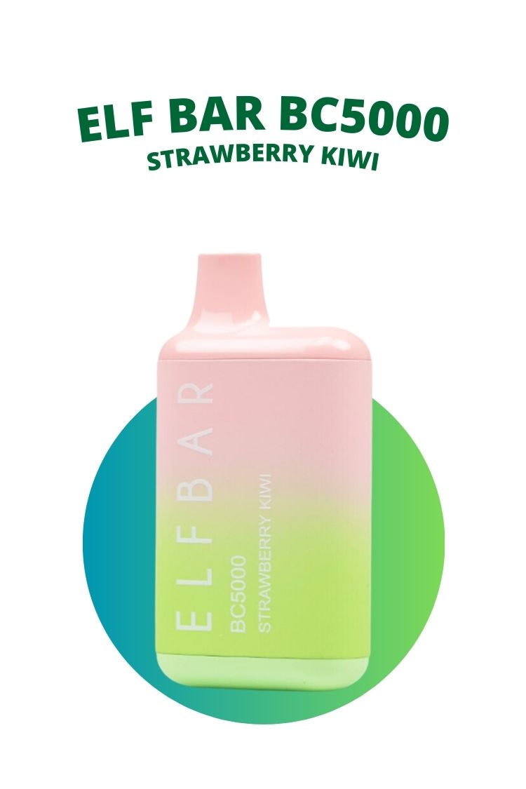 Shop Elf Bar Bc5000 Strawberry Kiwi Rechargeable Disposable Vape From Our Online Store Fly High Smoke Shop
